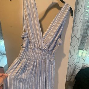 blue and white jumper